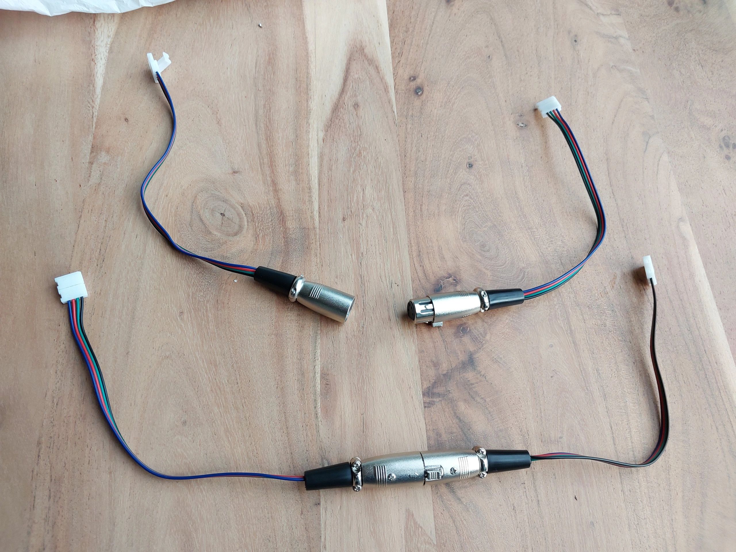 Koppelstukken met RGB kabel 50cm solderen niet nodig