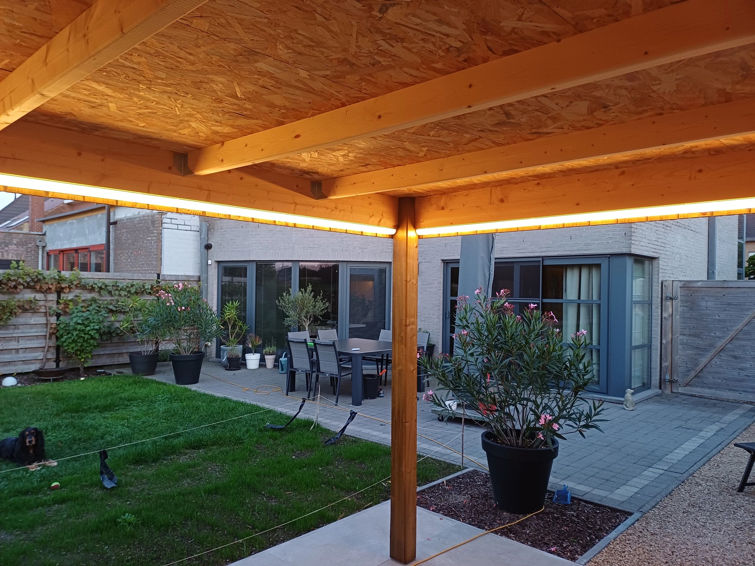 Terrasoverkapping verlichting set 4 meter