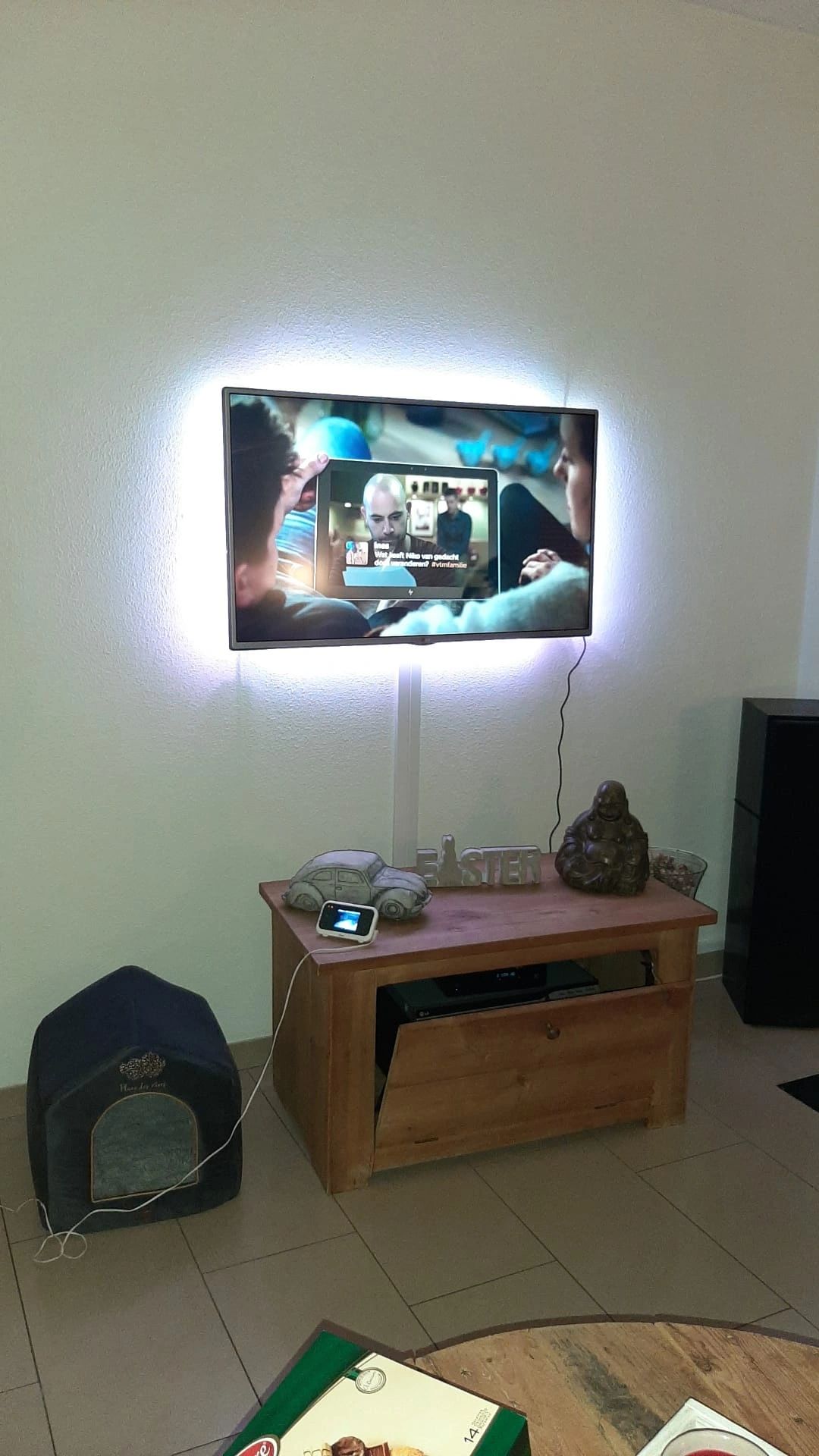 TV backlight set met 4 RGBWW ledstrips voor TV’s 40-50 inch