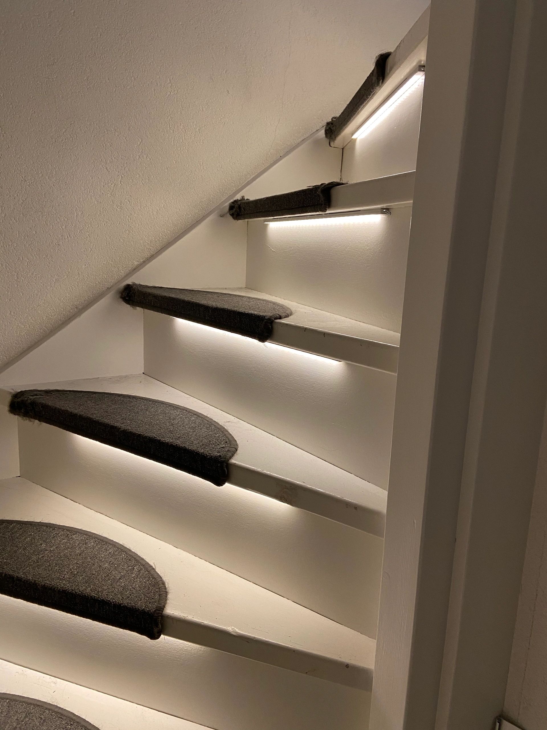 Losse trapverlichting led strip in profiel Warm Wit