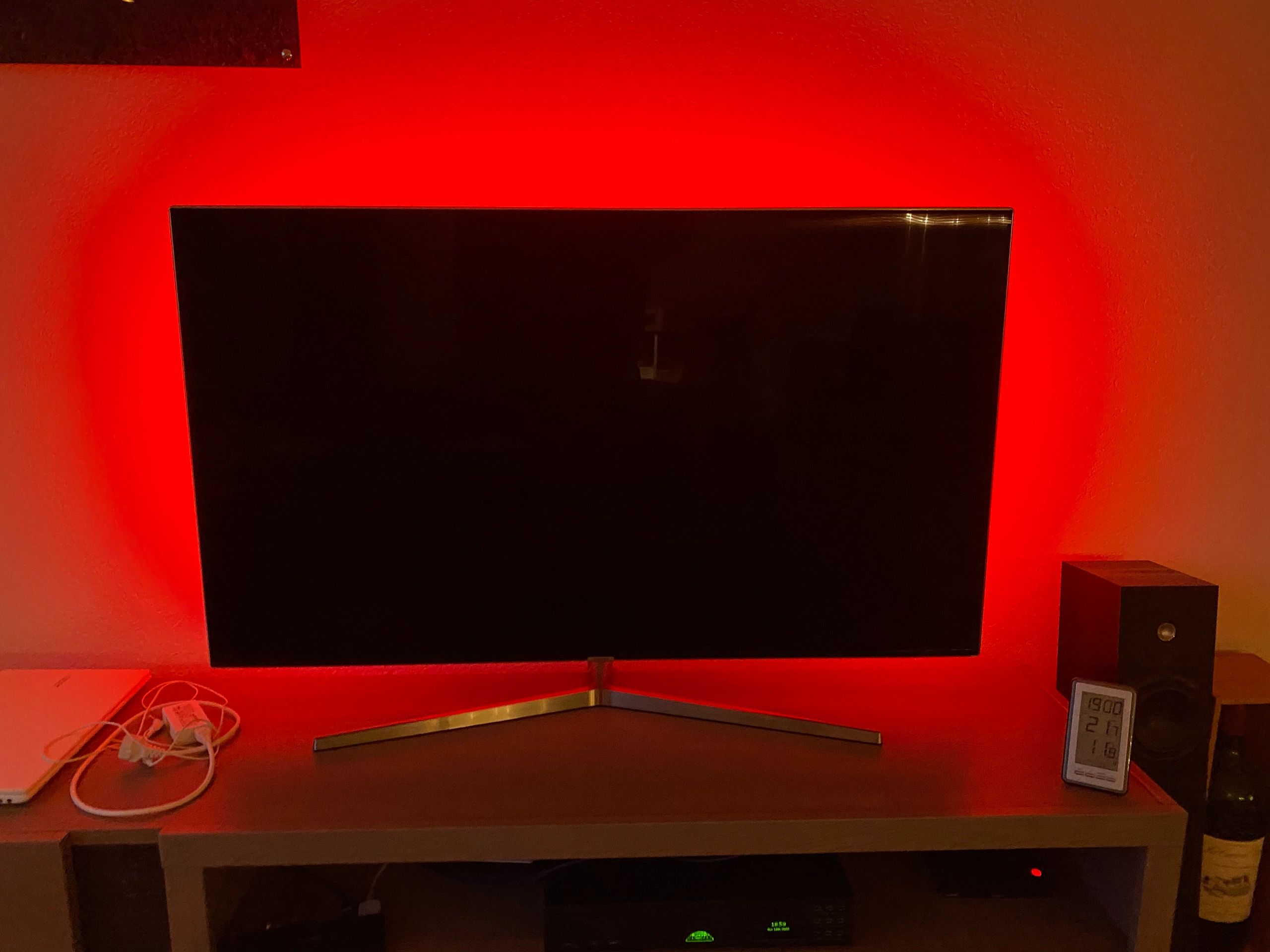 TV backlight set met 3 RGBWW ledstrips voor TV’s >60 inch
