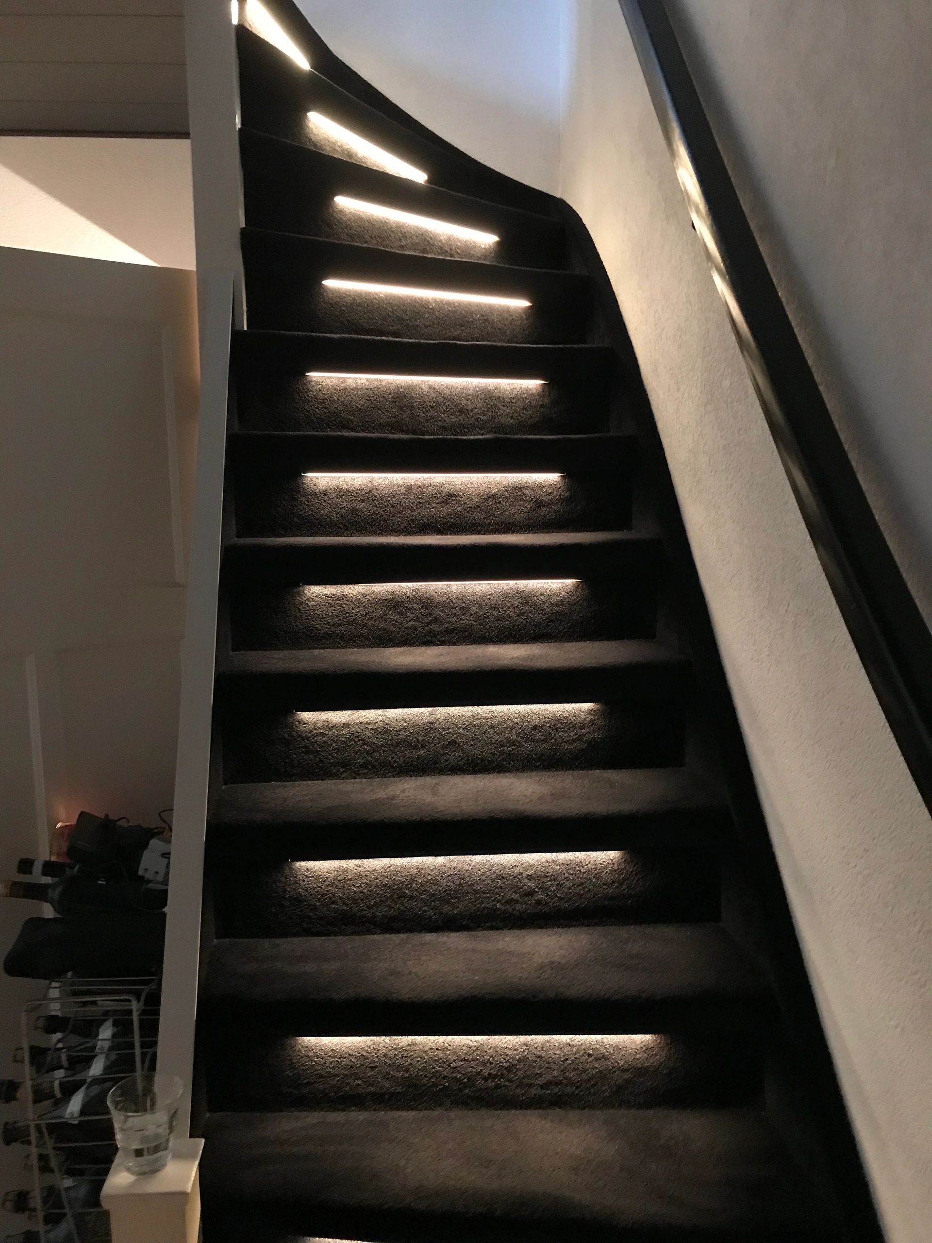 Trapverlichting COB led strip Warm Wit 50 CM – Complete set inclusief profiel