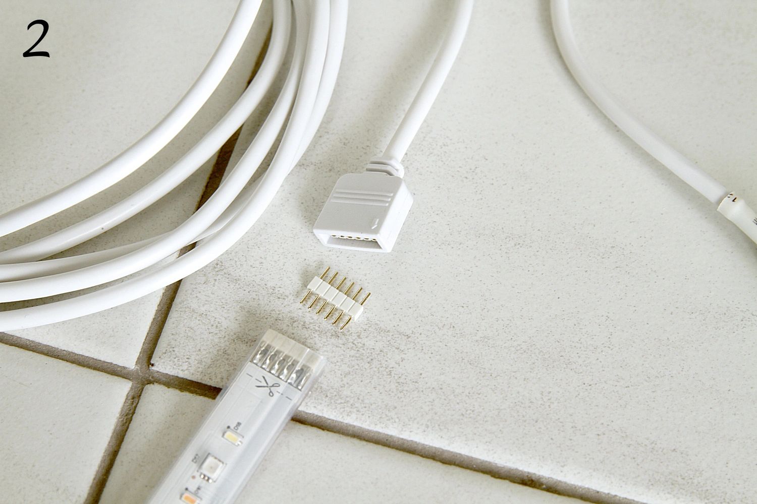 2,5 meter RGBWW verlengkabel