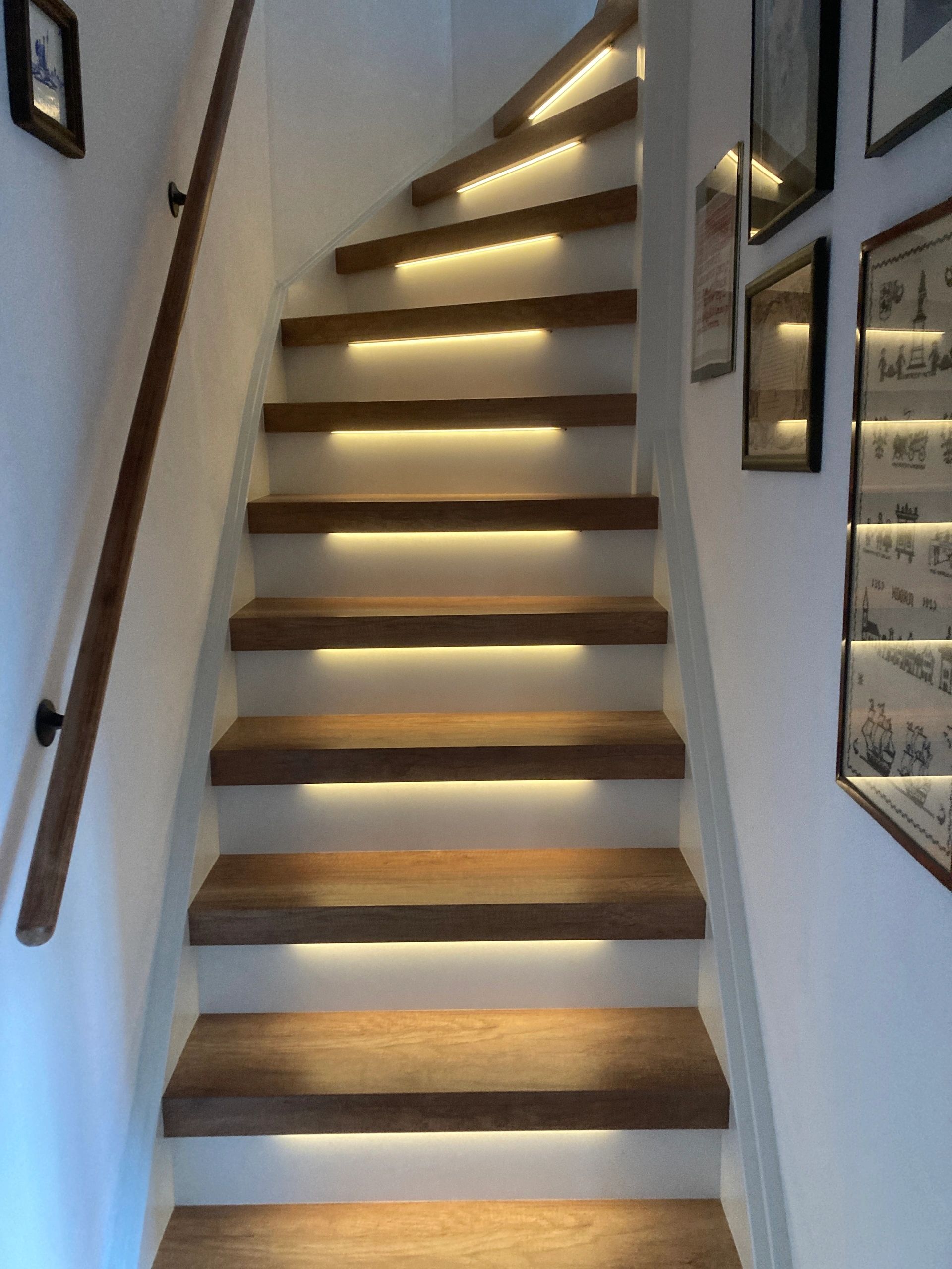 Trapverlichting COB led strip Warm Wit 50 CM – Complete set inclusief profiel