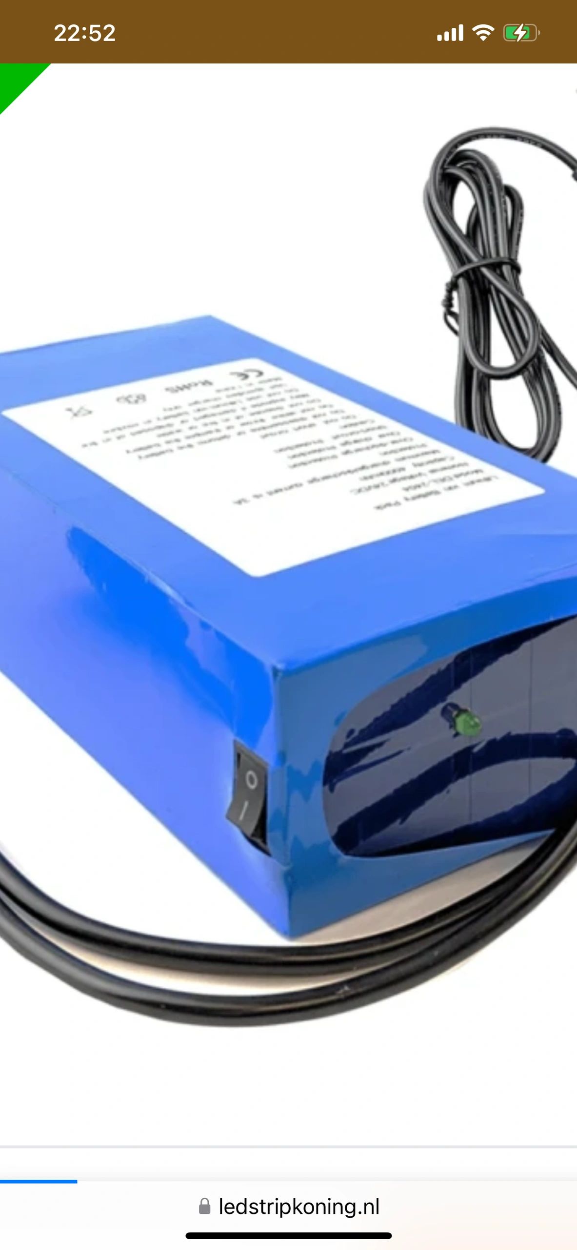 144 Watt - 24V / 6A adapter voor led strips