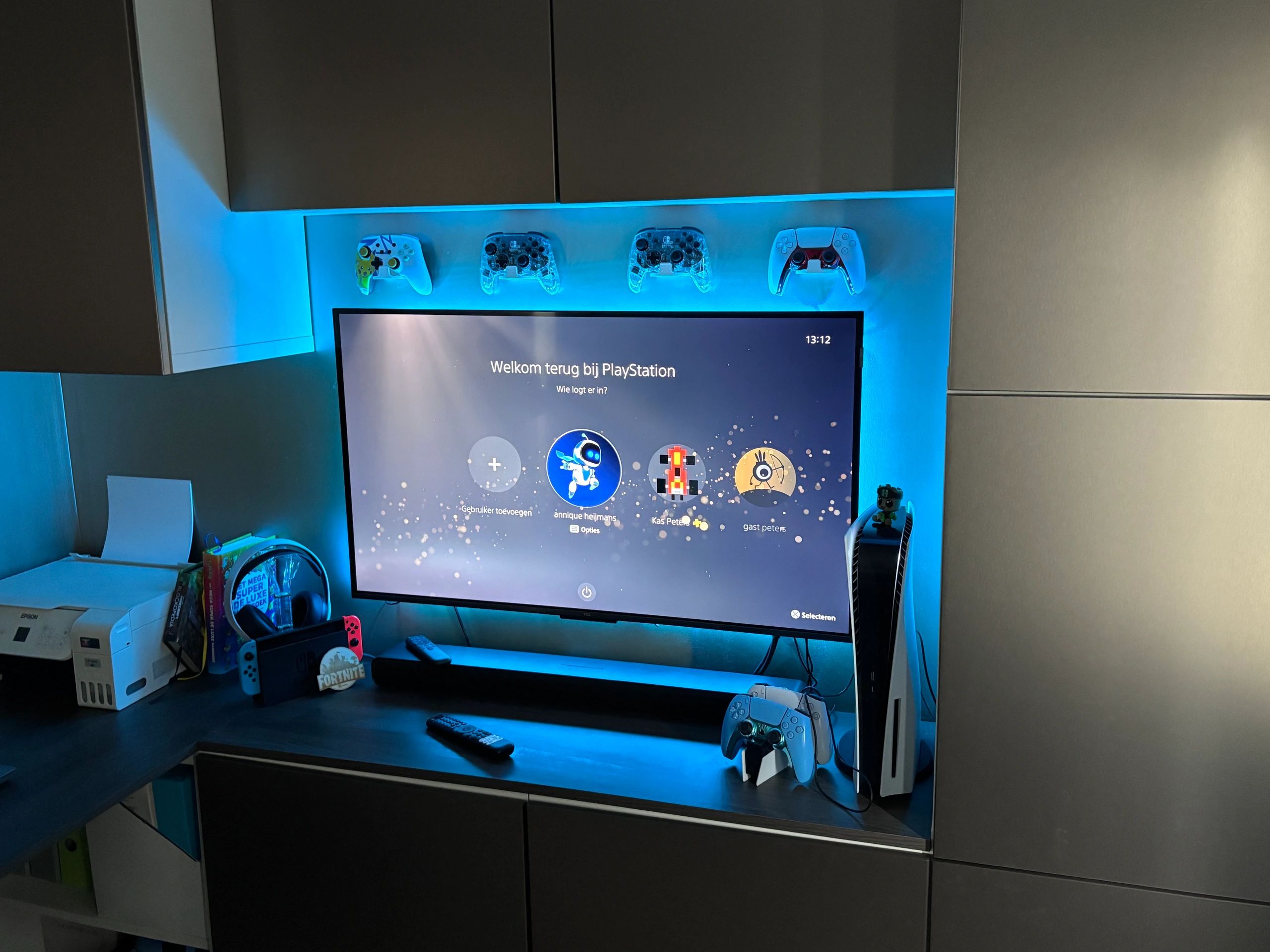 TV led strip set met 4 RGB strips voor TV’s > 60 inch