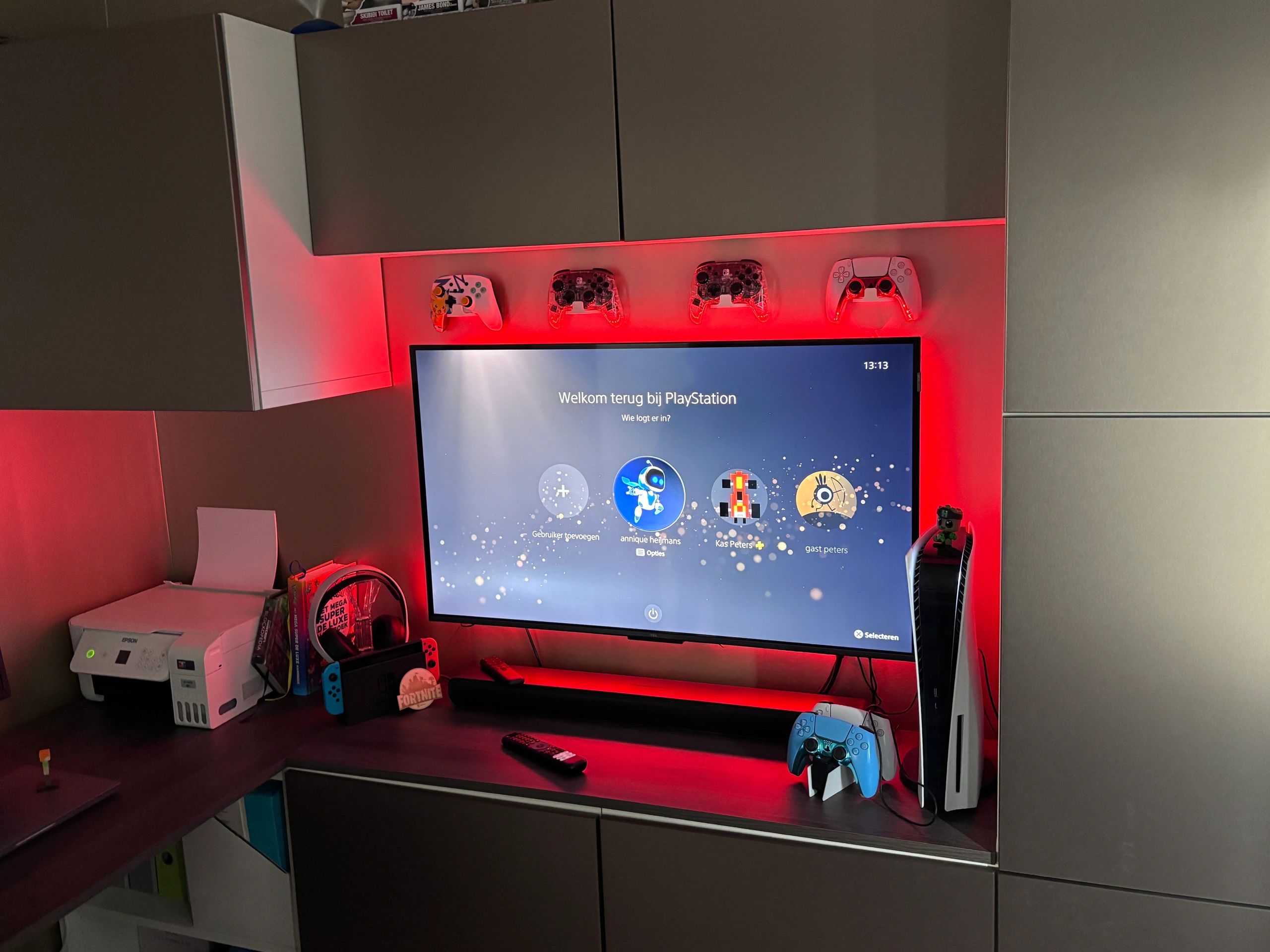 TV led strip set met 4 RGB strips voor TV’s > 60 inch