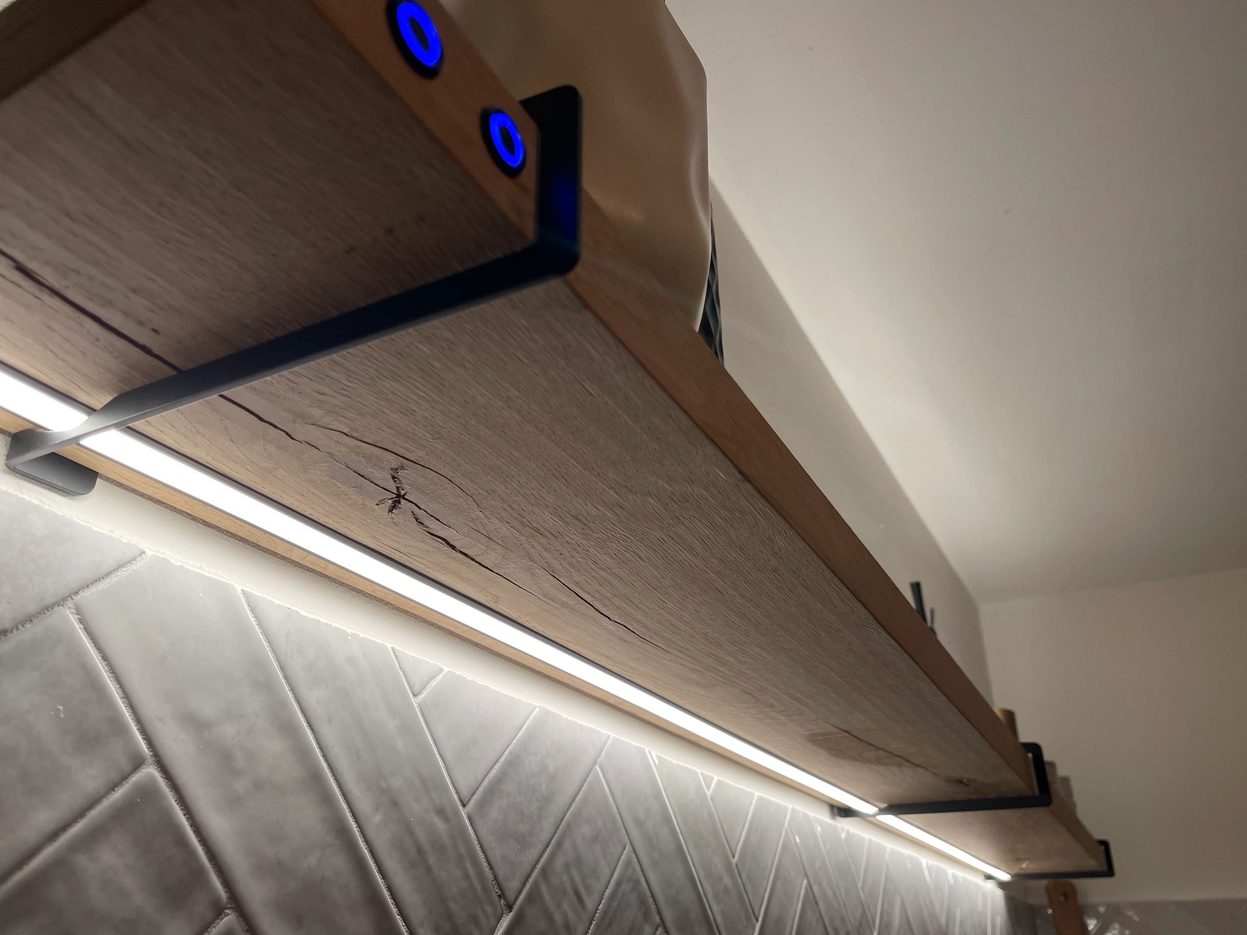 Aluminium ledstrip profiel zwart inbouw 2M Slim Line - 7 mm hoog - Compleet met afdekkap