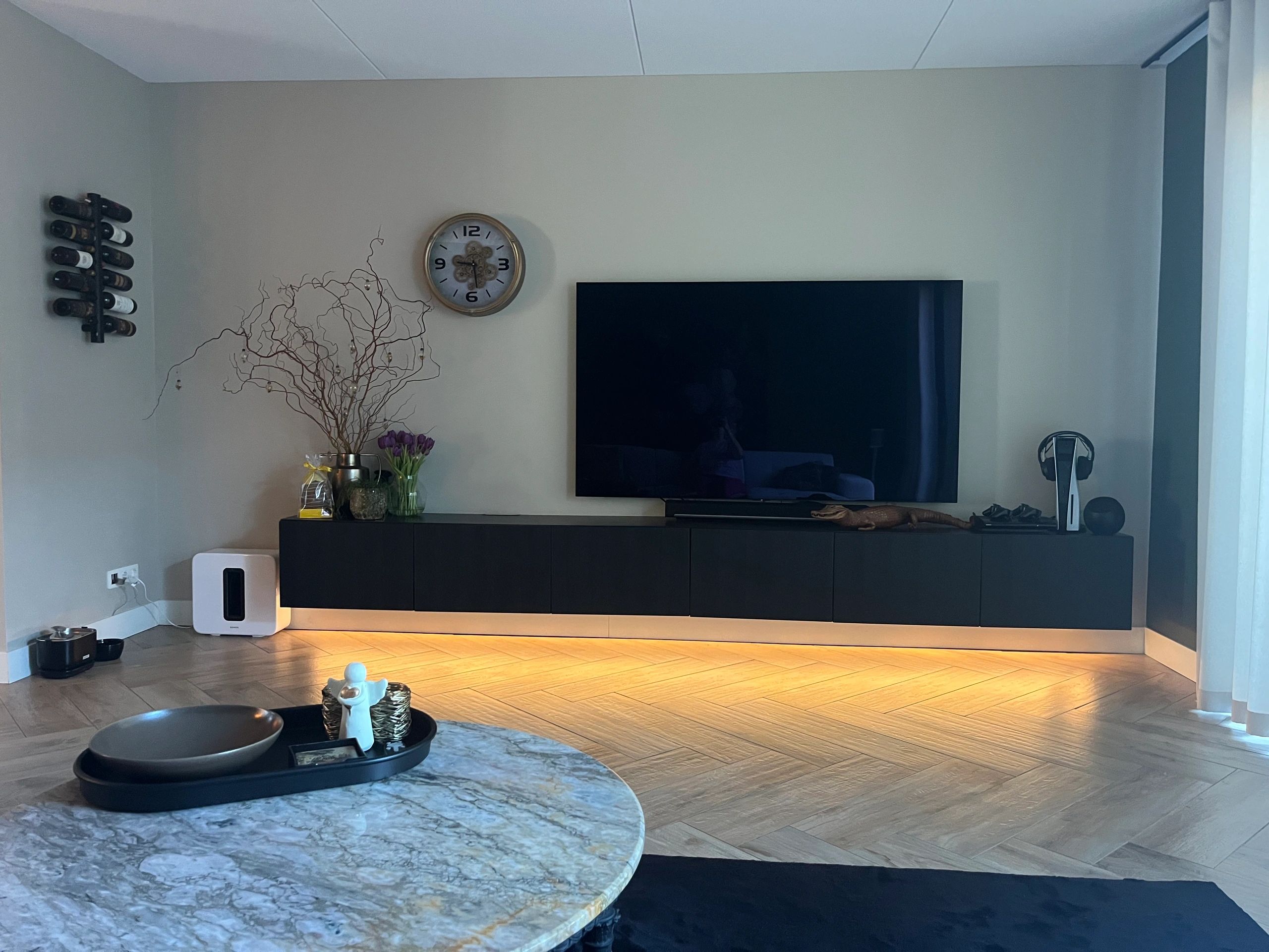 2 meter Warm Wit led strip COB met 600 leds per meter - complete set