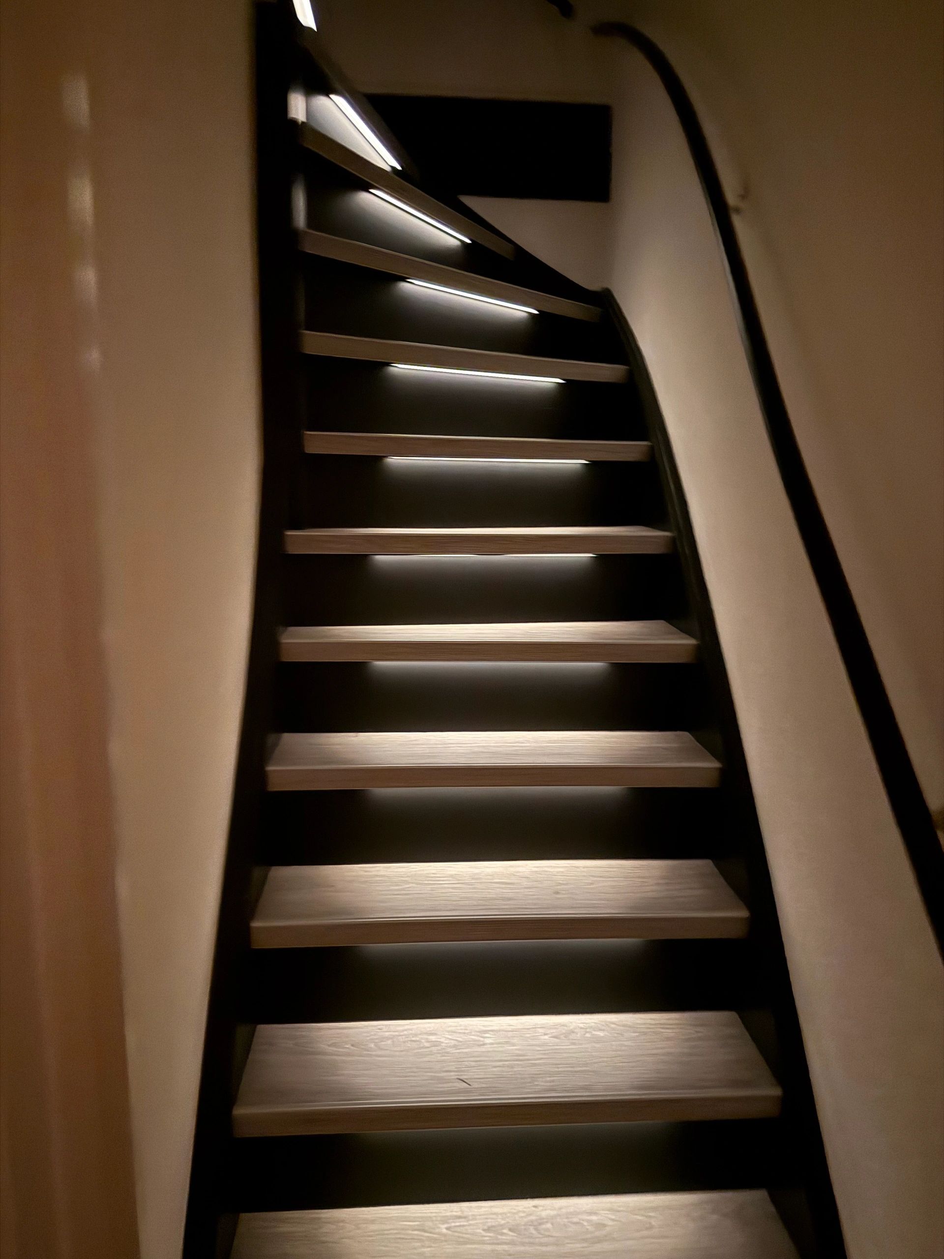 Losse trapverlichting COB led strip in profiel Warm Wit