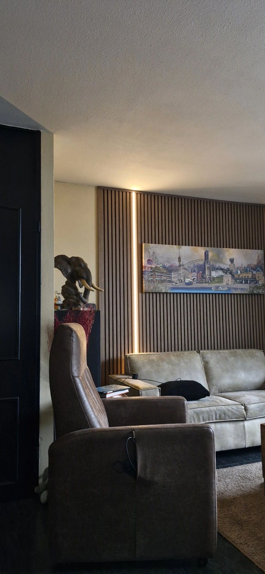 Led strip in flexibel wit inbouwprofiel | warm wit | 1 meter